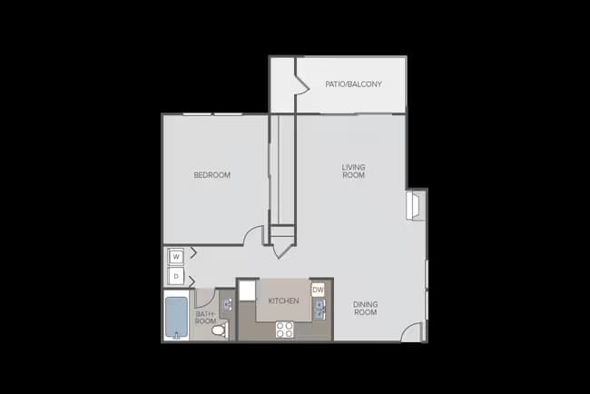 1 Bed • 1 Bath
3D Tour G303 floor plan