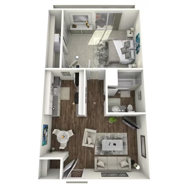 1 Bed 1 Bath B B-35 floor plan