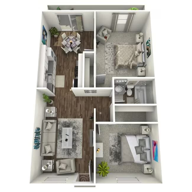 2 Beds • 1 Bath A-22 floor plan