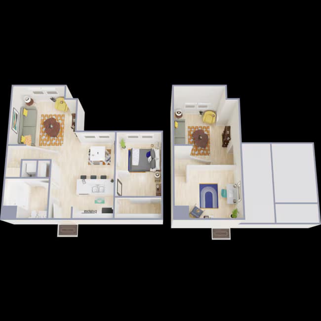 The Villa w/Loft A312 floor plan