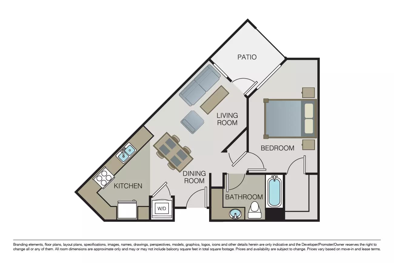 Plan 1B 104 floor plan