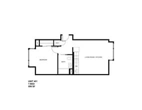 1 Bedroom floor plan