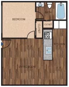 1x1 S 010 floor plan