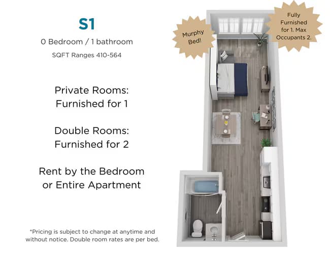 S1 Private Standard floor plan