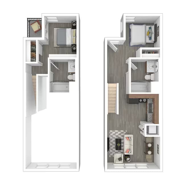 Two Bedroom 2307 floor plan