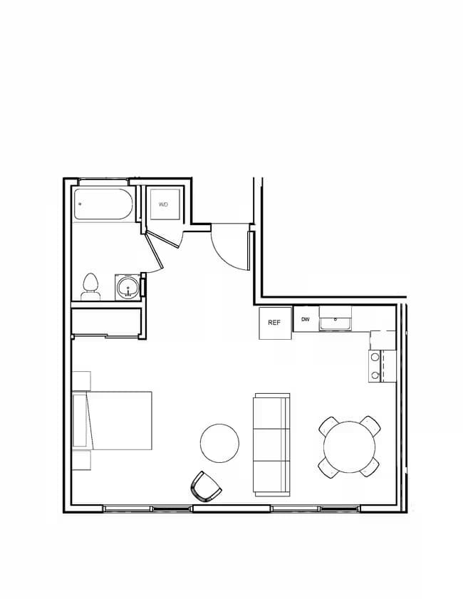 Studio • 1 Bath 301 floor plan