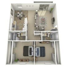 2BR/2BA 142 floor plan