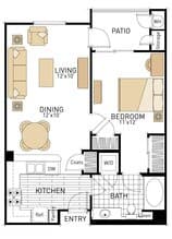 The Laurels- One Bedrooms 203 floor plan