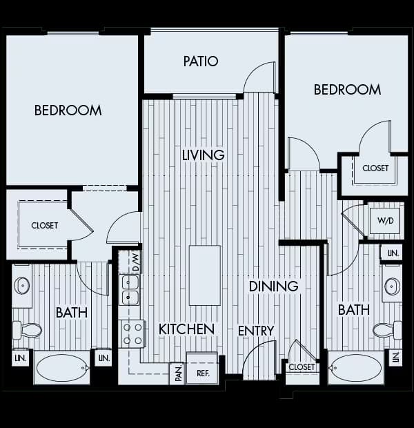 Plan 2B A-285 floor plan
