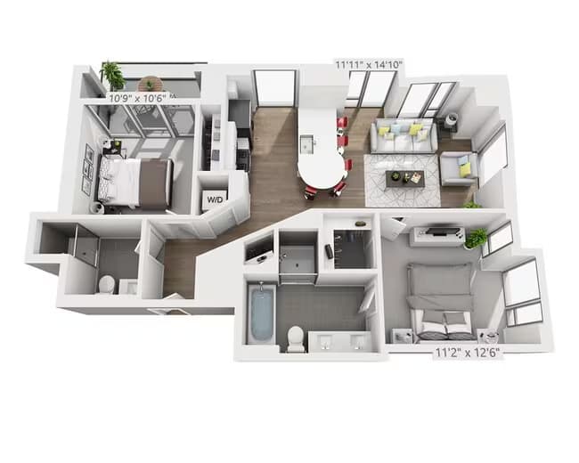 B2B 1204 floor plan