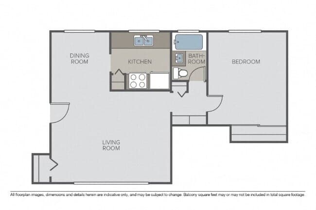 1 Bed B 044228E floor plan