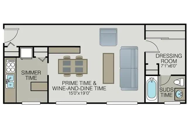 Studio 050212C floor plan