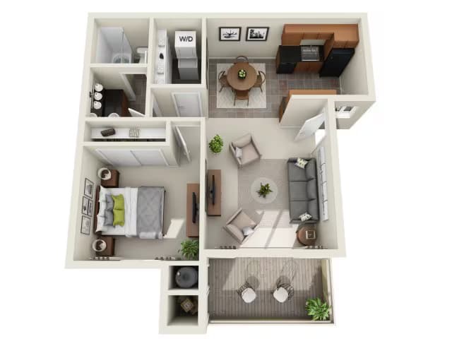 1B 458 floor plan