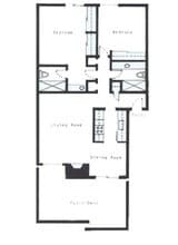 2 Beds, 2 Baths Model floor plan