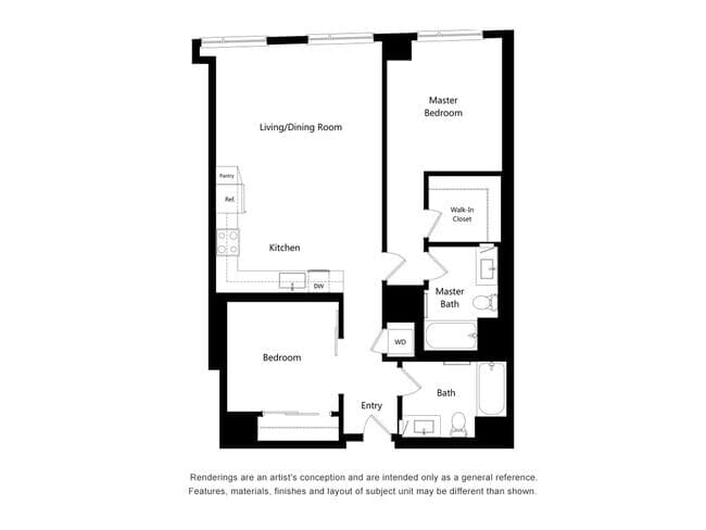 2 Beds • 2 Bath 2308 floor plan
