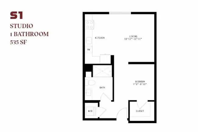 Studio S3 317 floor plan