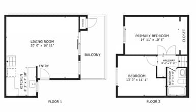 Newly Renovated 2bd/1bth + Garage! Look & Lease... floor plan
