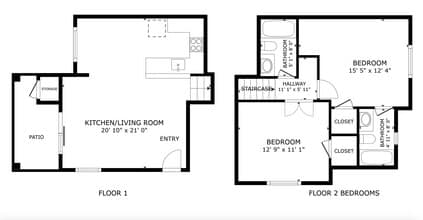 Newly Renovated 2bd/2bth + Garage! Look & Lease... floor plan
