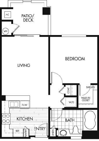 1x1-A 2213 floor plan