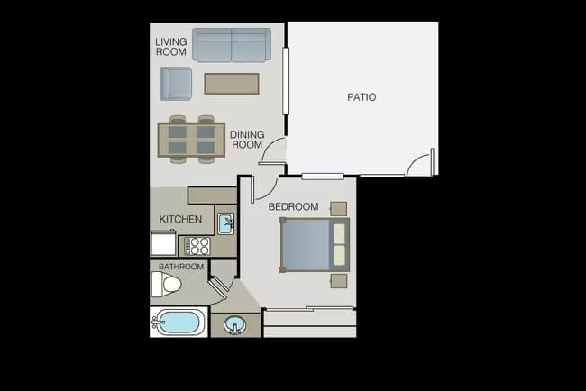 1 Bed • 1 Bath
3D Tour 01338 floor plan