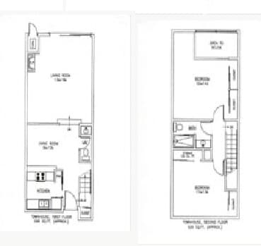 1 Bed, 1 Bath Model floor plan