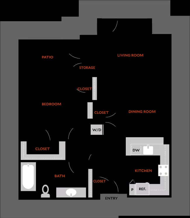 Plan 1K 1228 floor plan