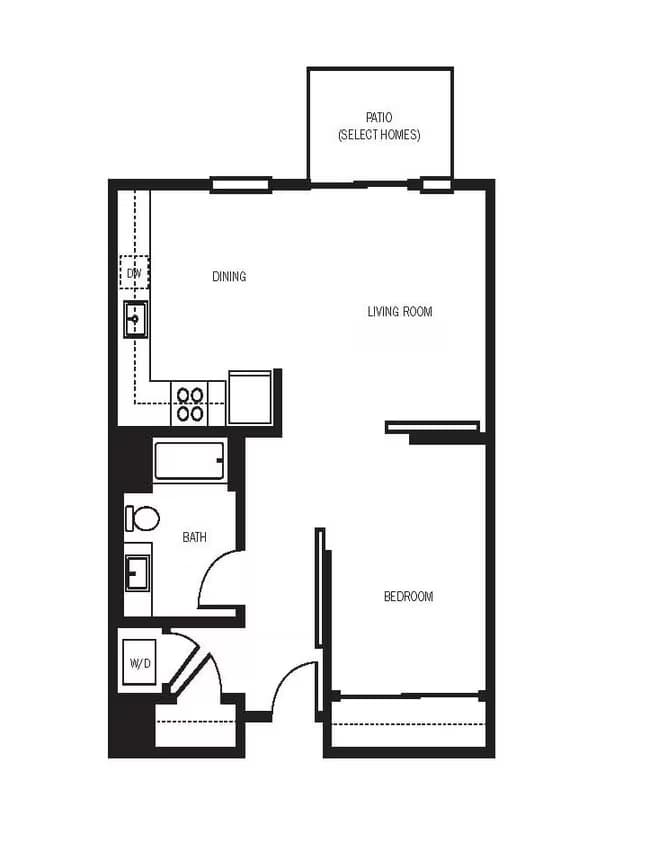 1X1 B6 332 floor plan
