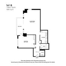 1x1 B 0503 floor plan