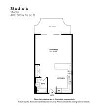 Studio A 1913 floor plan