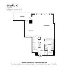 Studio C 0304 floor plan
