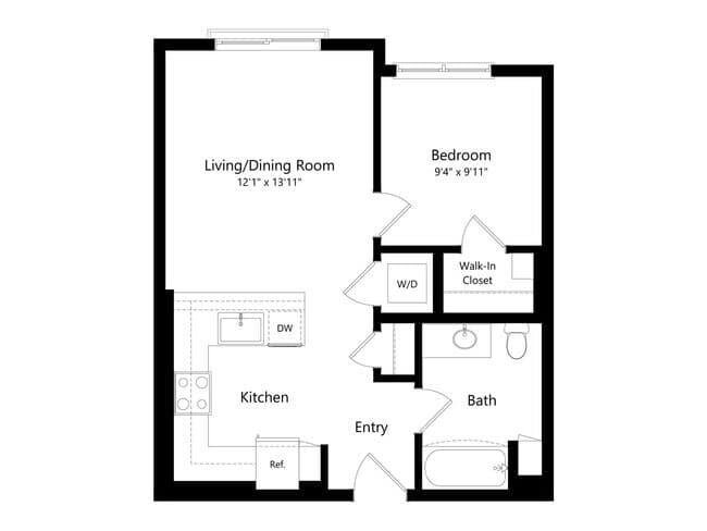 1 Bed • 1 Bath 249 floor plan