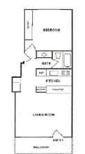 1 Bed • 1 Bath AH055 floor plan