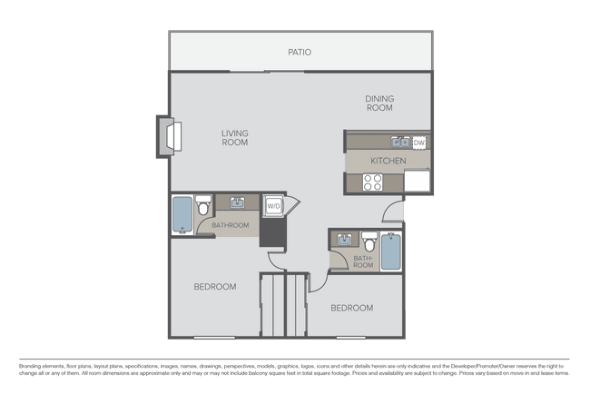 2 Beds • 2 Bath
3D Tour 014 floor plan