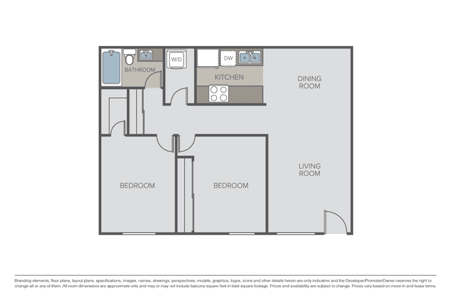 2 Beds • 2 Bath
3D Tour 704 floor plan