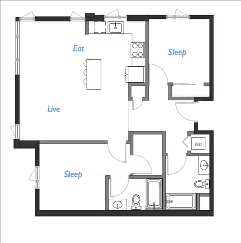 A2- 2B 322 floor plan