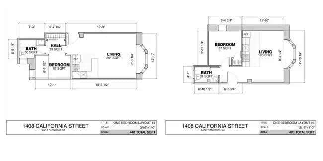 JR 1 Bed 1 Bath floor plan