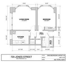 1 Bed, 1 Bath Model floor plan