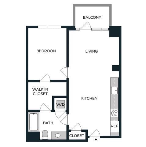 1B 662 floor plan