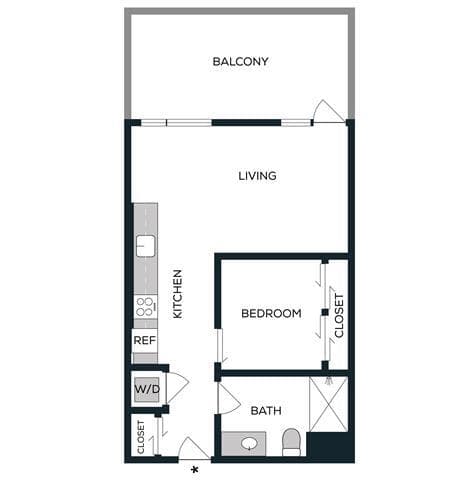 1 Bed • 1 Bath 260 floor plan