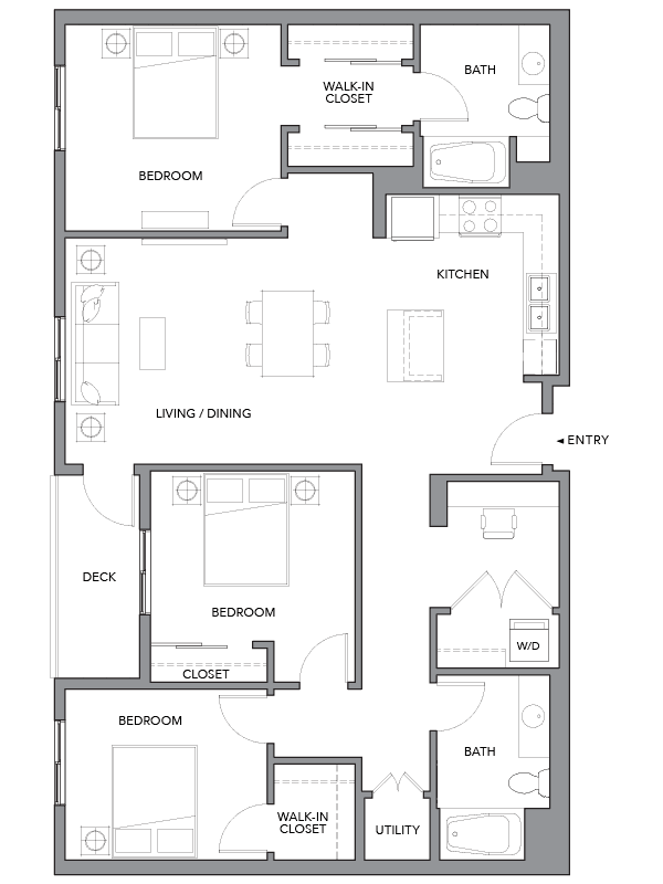 3C w/ Balcony 53-3218 floor plan