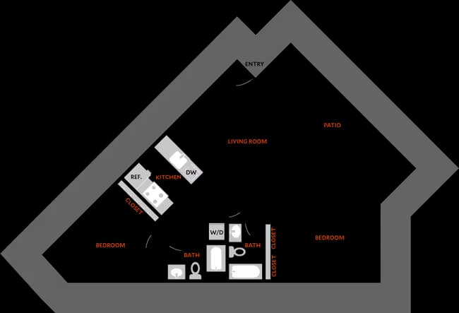 Plan 2B 1209 floor plan