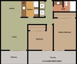 2bed 1bath 80-203 floor plan