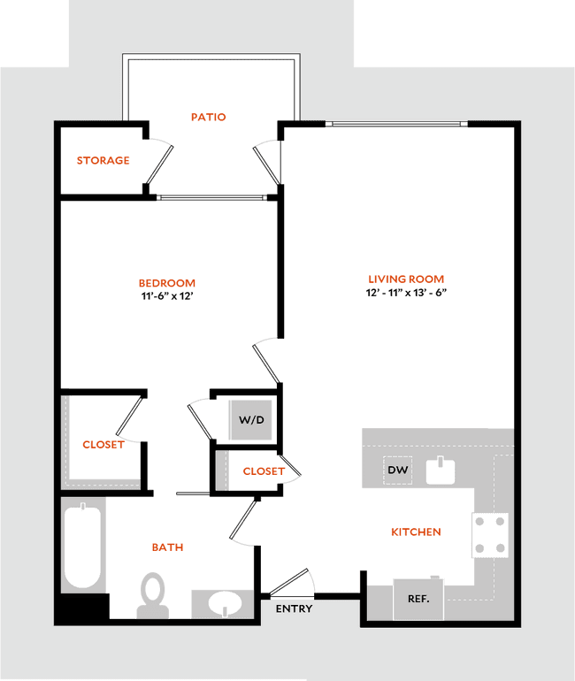 Plan 1E 215 floor plan