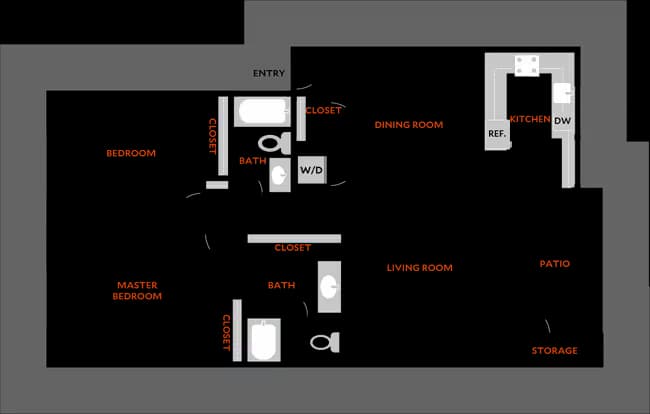 Plan 2B D floor plan