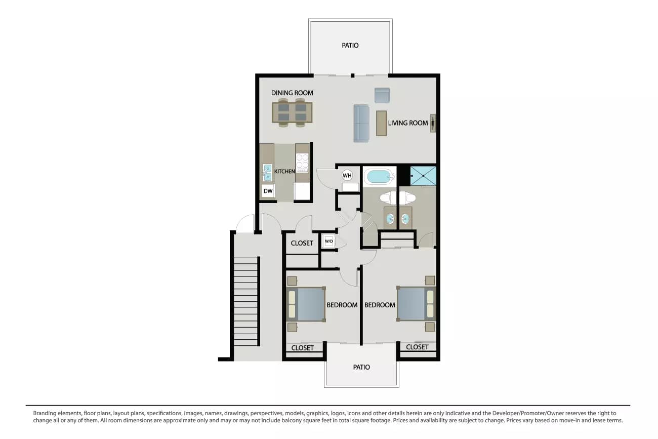 2 Bed 2 Bath 027 floor plan