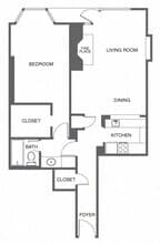 Renovated 1 Bed, 1 Bath W1002 floor plan
