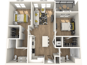B1-FinishII-1078sf 00A-2095 floor plan