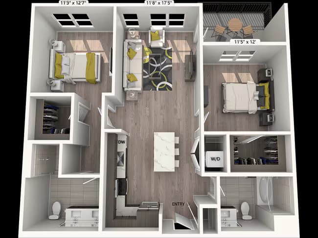 B1S-Signature-1078sf 00B-3069 floor plan