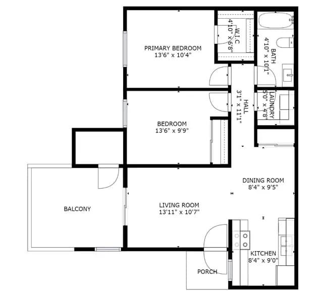 2X1 230 floor plan