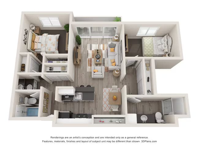 2 Beds • 2 Bath C319 floor plan